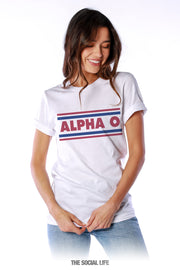 Alpha Omicron Pi Sportswear Logo Tee