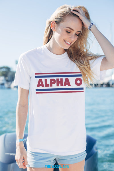 Alpha Omicron Pi Sportswear Logo Tee