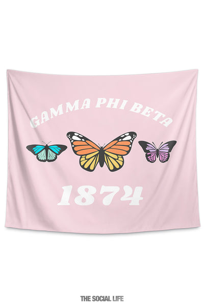 Gamma Phi Beta Butterfly Tapestry