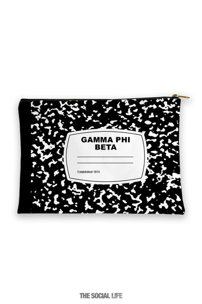 Gamma Phi Beta Composition Cosmetic Bag