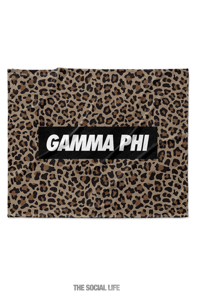 Gamma Phi Beta Leopard Blanket