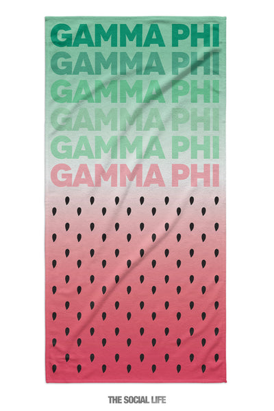 Gamma Phi Beta Watermelon Towel