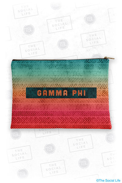 Gamma Phi Beta Tribal Cosmetic Bag