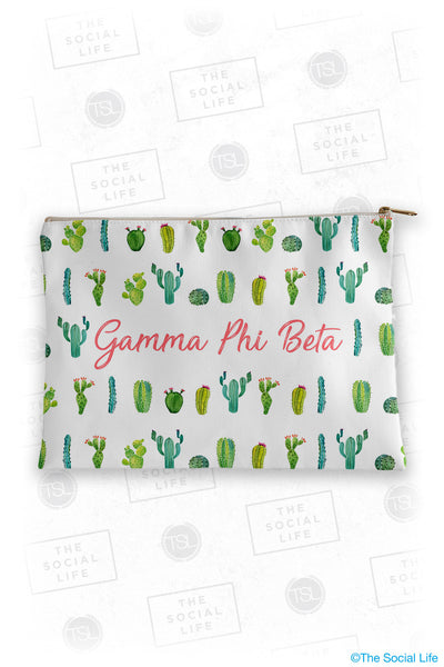 Gamma Phi Beta Cacti Cosmetic Bag
