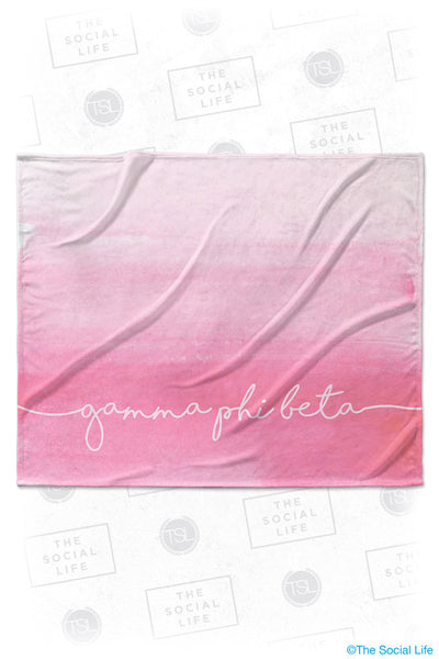 Gamma Phi Beta Ombre Velvet Plush Blanket