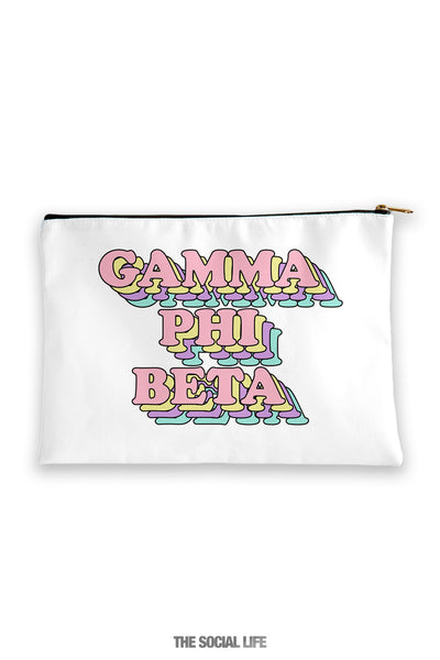 Gamma Phi Beta Retro Cosmetic Bag