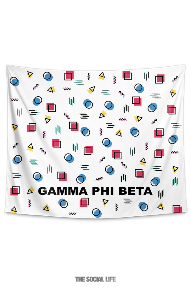 Gamma Phi Beta Squigglies Tapestry