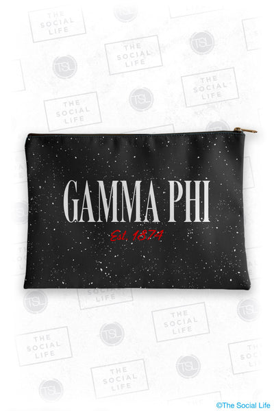 Gamma Phi Beta Speckle Cosmetic Bag