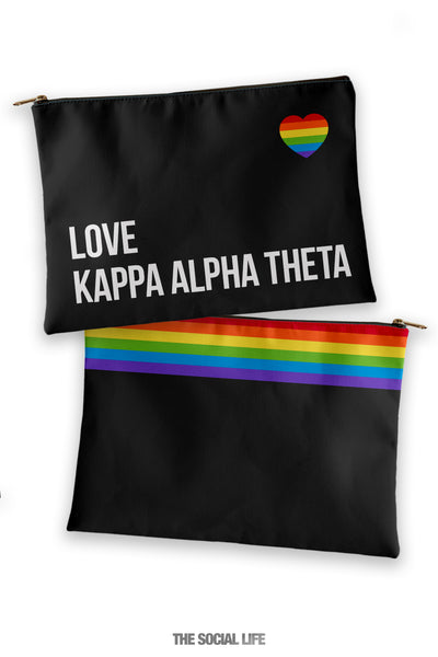 Kappa Alpha Theta Love Cosmetic Bag