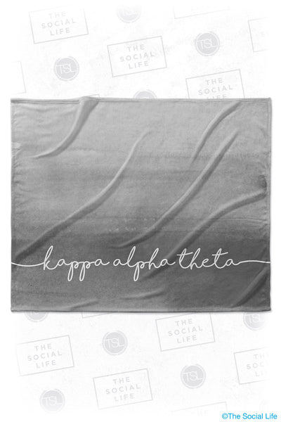 Kappa Alpha Theta Ombre Velvet Plush Blanket