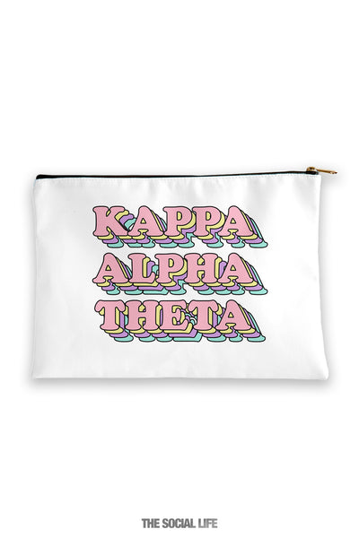 Kappa Alpha Theta Retro Cosmetic Bag