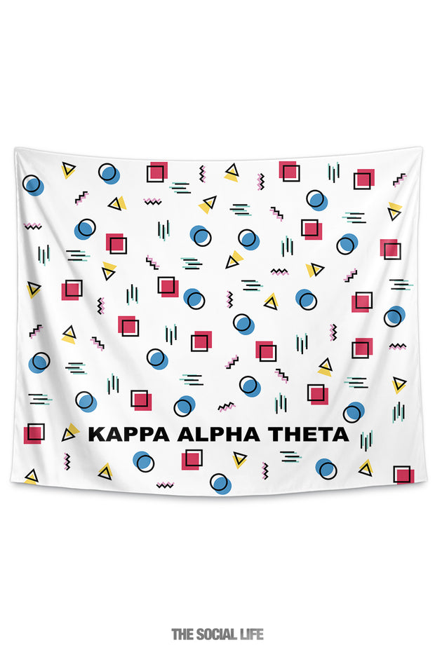 Kappa Alpha Theta Squigglies Tapestry