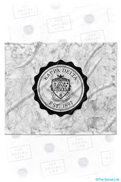 Kappa Delta Marble Crest Velvet Plush Blanket