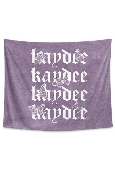 Kappa Delta Purple Wash Butterfly Tapestry