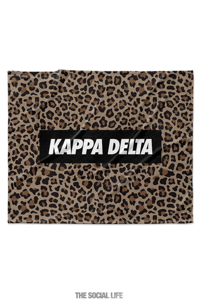 Kappa Delta Leopard Blanket