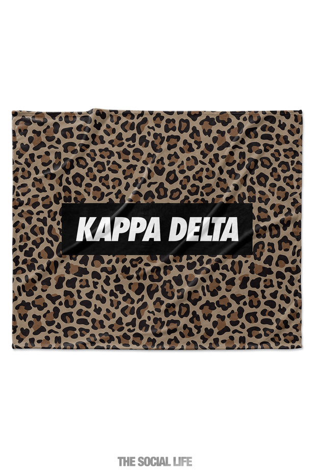 Kappa Delta Leopard Blanket
