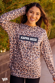 Kappa Delta Leopard Raglan Crewneck