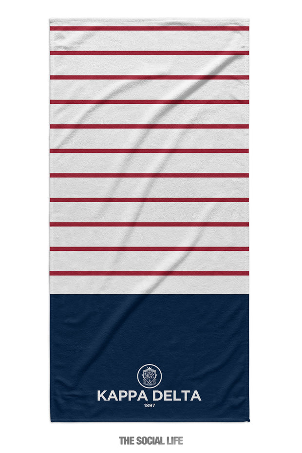 Kappa Delta Sailor Striped Towel