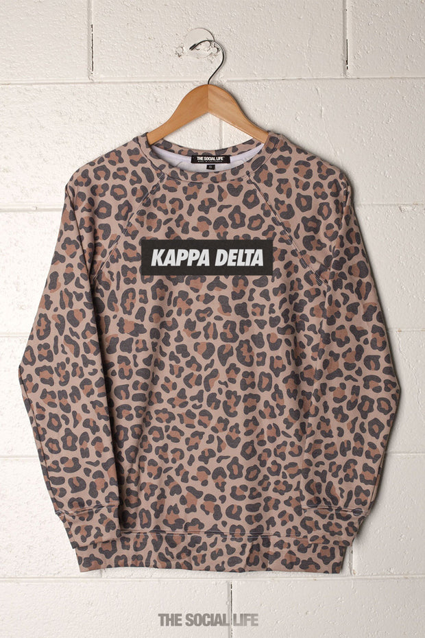 Kappa Delta Leopard Raglan Crewneck