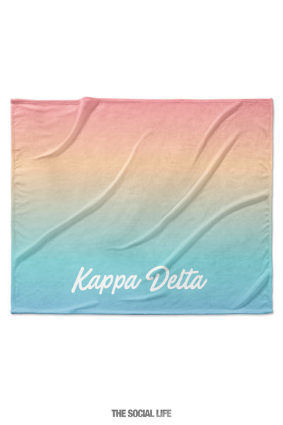 Kappa Delta Rainbow Sherbet Velvet Plush Blanket