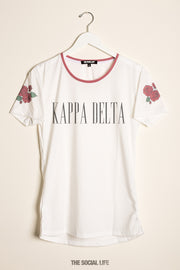 Kappa Delta Rose Shoulder Scoop Tee