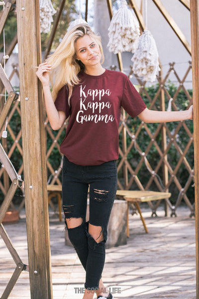 Kappa Kappa Gamma Cursive Tee