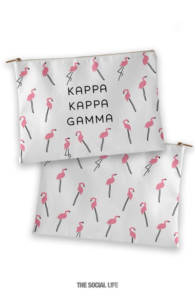 Kappa Kappa Gamma Flamingo Cosmetic Bag