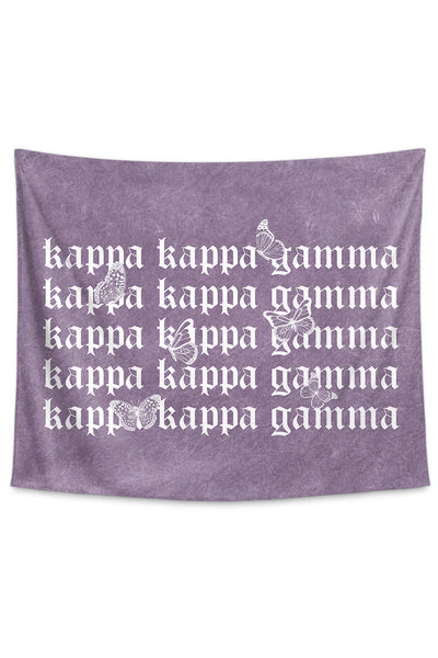 Kappa Kappa Gamma Purple Wash Butterfly Tapestry