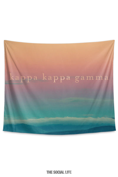 Kappa Kappa Gamma Sunset Tapestry