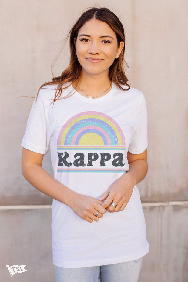 Kappa Kappa Gamma Vintage Rainbow Tee