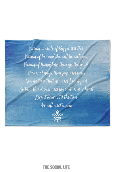 Kappa Kappa Gamma Dream Velvet Plush Blanket