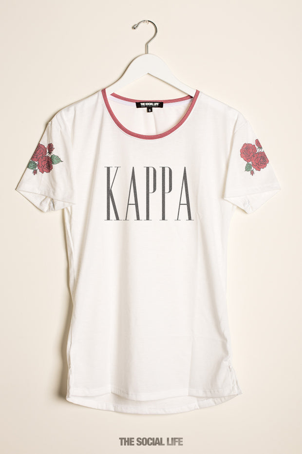 Kappa Kappa Gamma Rose Shoulder Scoop Tee