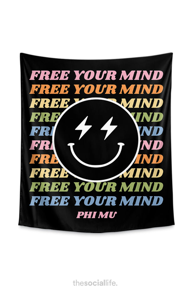 Phi Mu Free Your Mind Tapestry