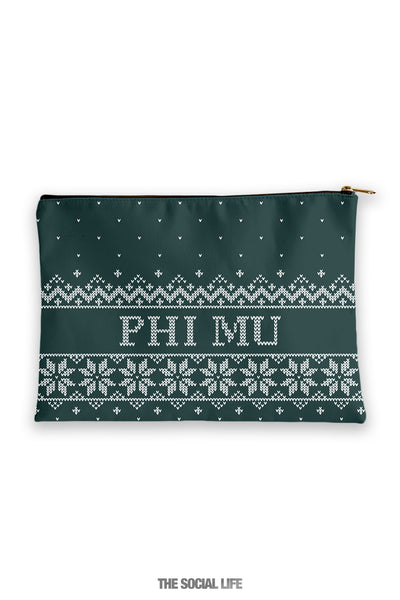 Phi Mu Holiday Cosmetic Bag