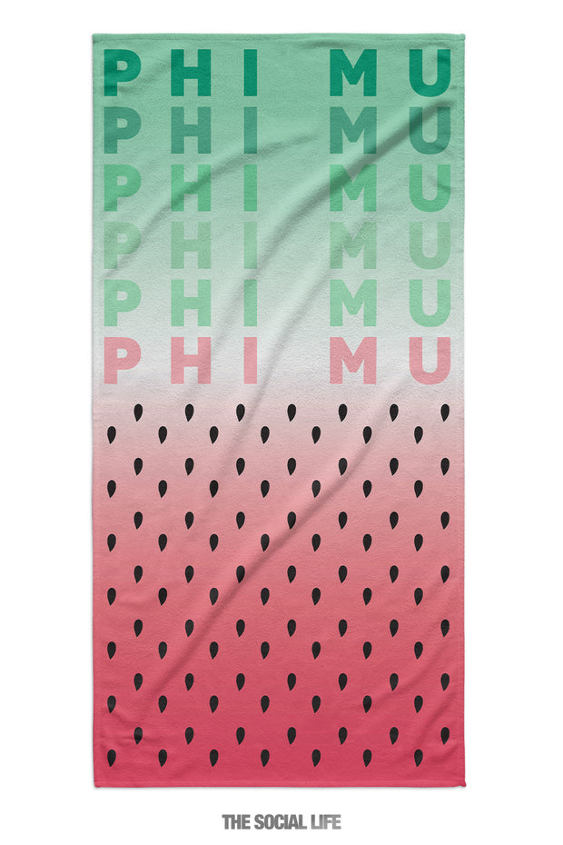 Phi Mu Watermelon Towel