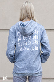 Pi Beta Phi Mineral Wash Butterfly Hoodie