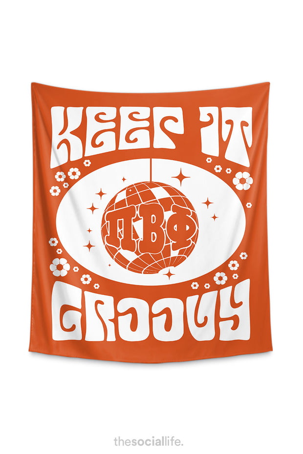 Pi Beta Phi Keep it Groovy Tapestry