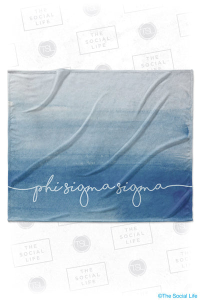 Phi Sigma Sigma Ombre Velvet Plush Blanket
