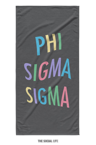 Phi Sigma Sigma Turnt Towel