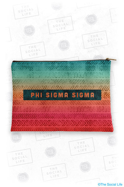 Phi Sigma Sigma Tribal Cosmetic Bag
