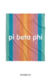 Pi Beta Phi Horizon Stripe Velvet Plush Blanket