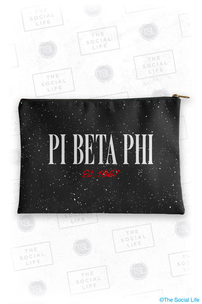 Pi Beta Phi Speckle Cosmetic Bag