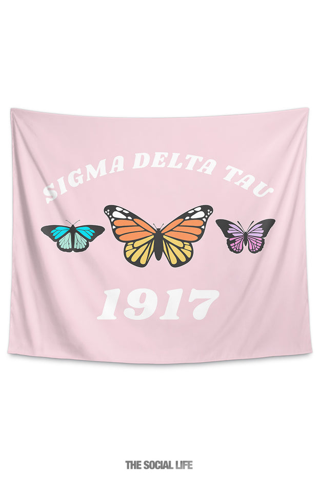 Sigma Delta Tau Butterfly Tapestry