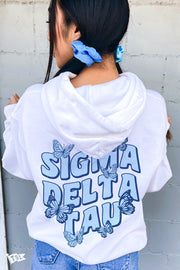 Sigma Delta Tau Groovy Butterfly Hoodie