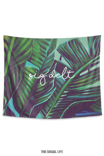 Sigma Delta Tau Painted Palms Tapestry