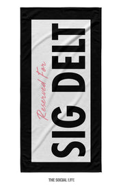 Sigma Delta Tau Reserved Towel