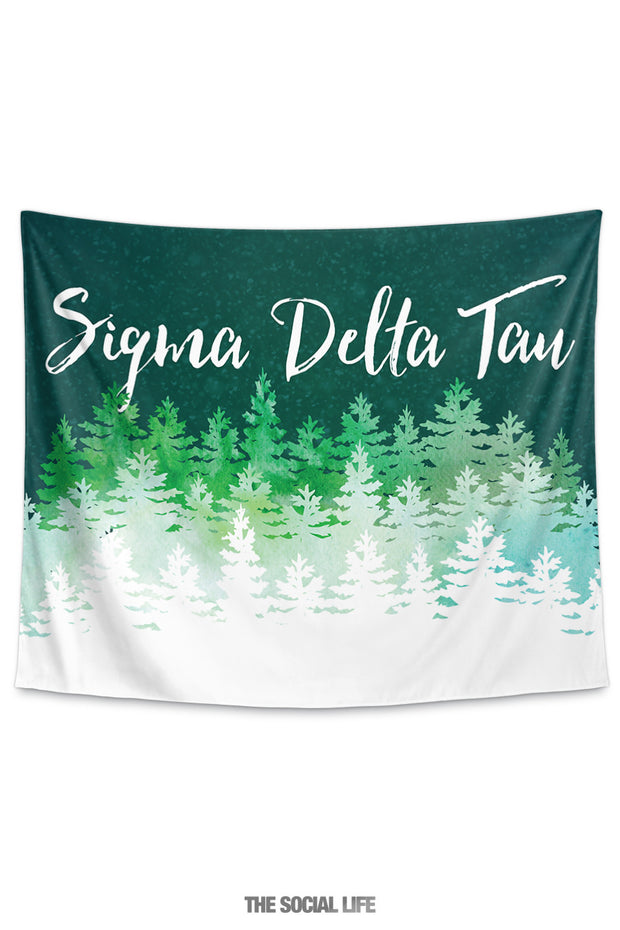 Sigma Delta Tau Cascading Pines Tapestry
