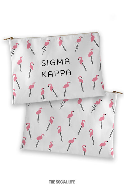 Sigma Kappa Flamingo Cosmetic Bag