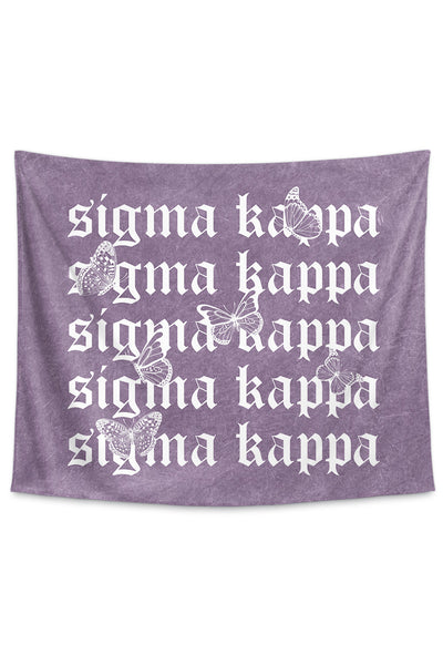 Sigma Kappa Purple Wash Butterfly Tapestry