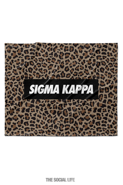 Sigma Kappa Leopard Blanket
